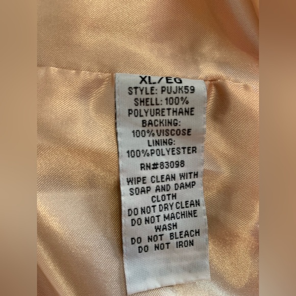 Faux Leather pink biker style jacket - Picture 5 of 6